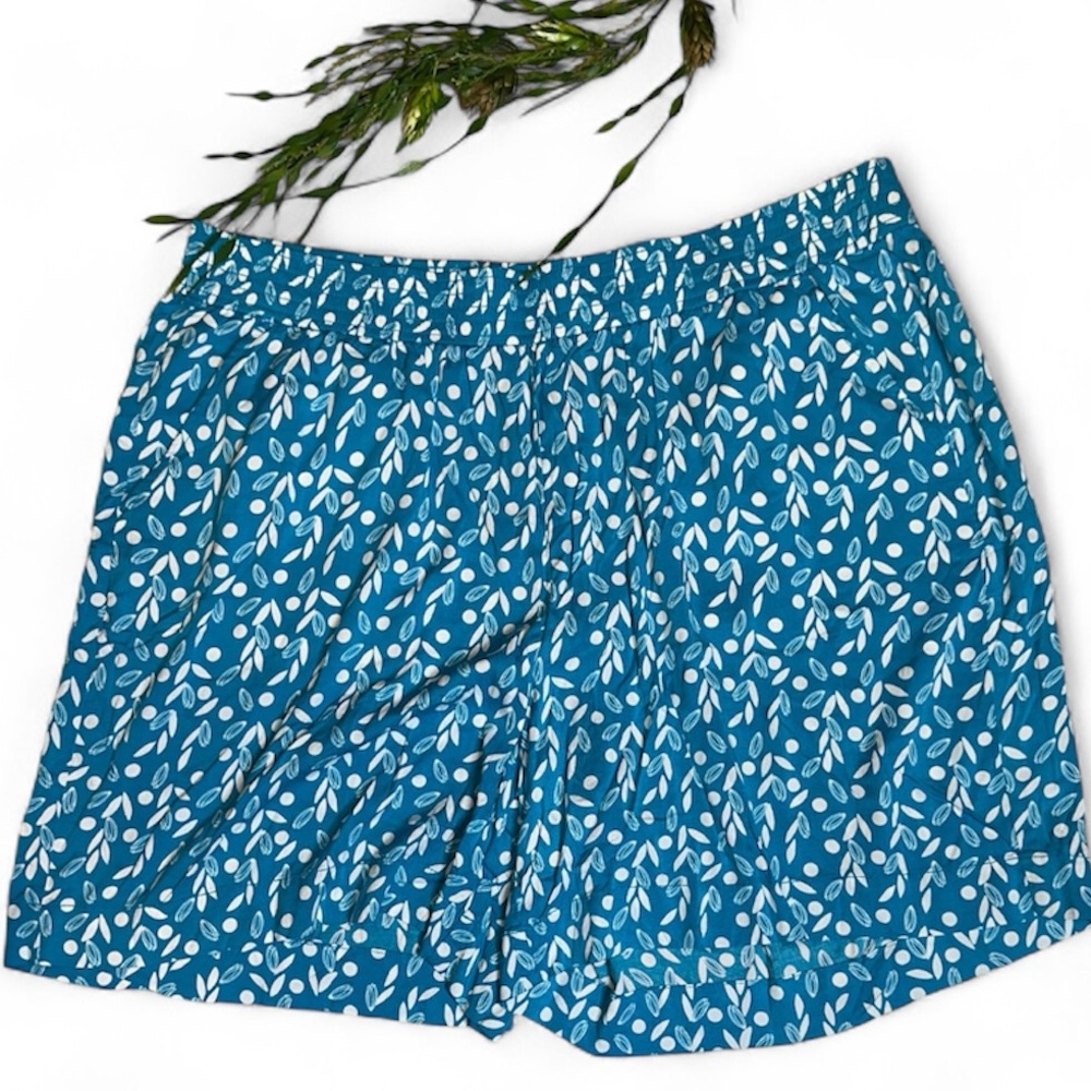 Lane Bryant Shorts Pull On Teal Rayon Blend Stretch Pockets Sz 18/20